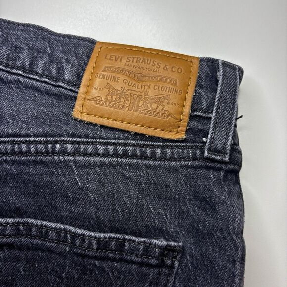 Levis Premium‎ 70s High Rise Flare Denim Jeans Black Women's 30W 32L Boho Y2K - Picture 10 of 13